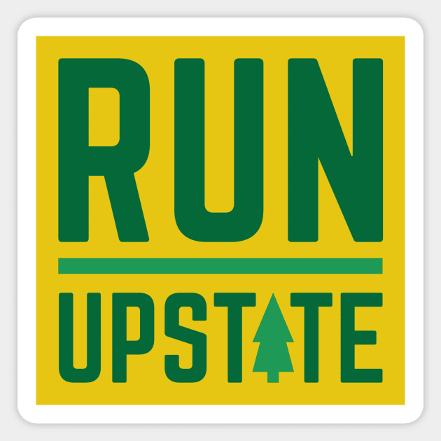 Run Upstate Sticker by PodDesignShop